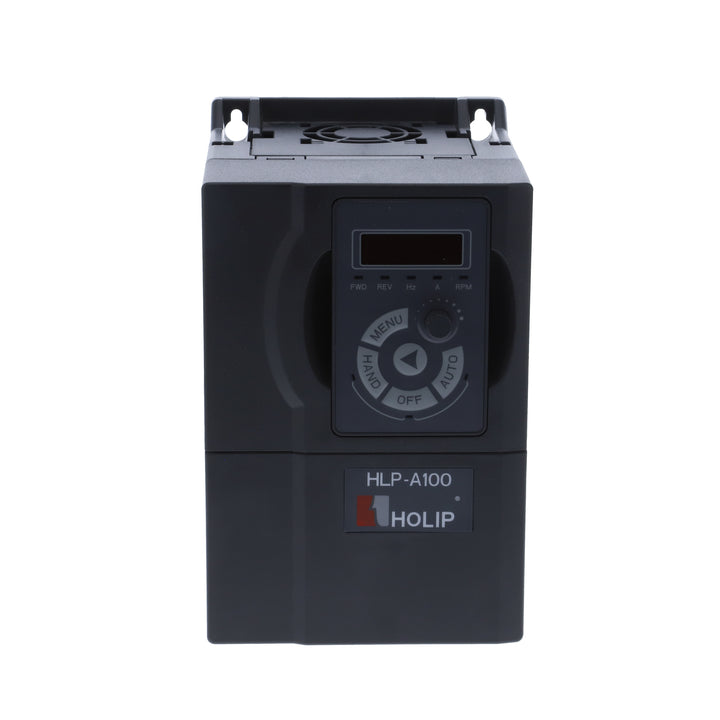 Variador HLP-A100 en uso: control de velocidad en motores/bombas industriales con aceleración personalizable y ahorro energético